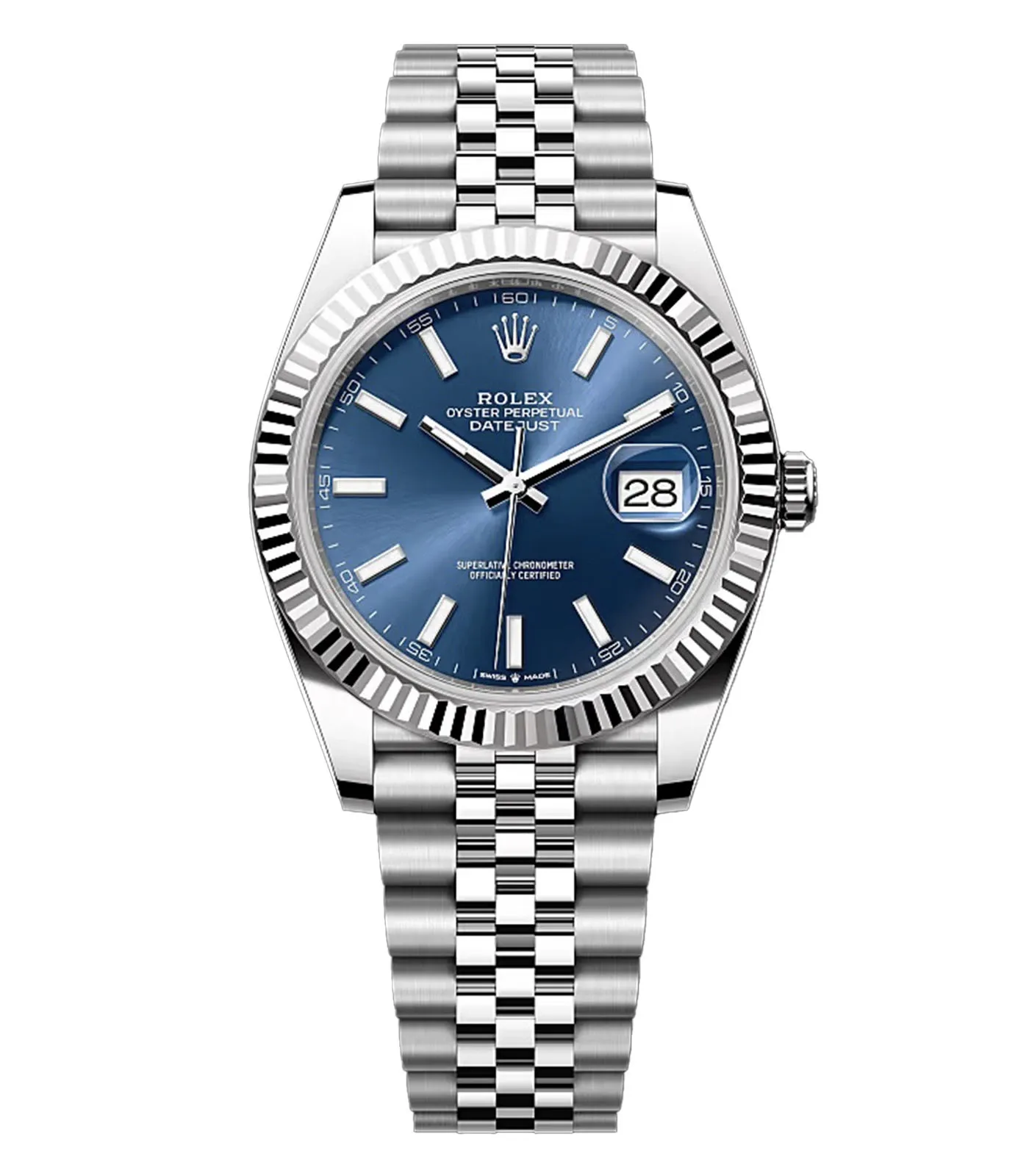 Date just 41 blue dial
